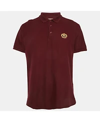 Pre-Owned Burberry Men's Logo Embroidery Cotton Pique Polo T-Shirt