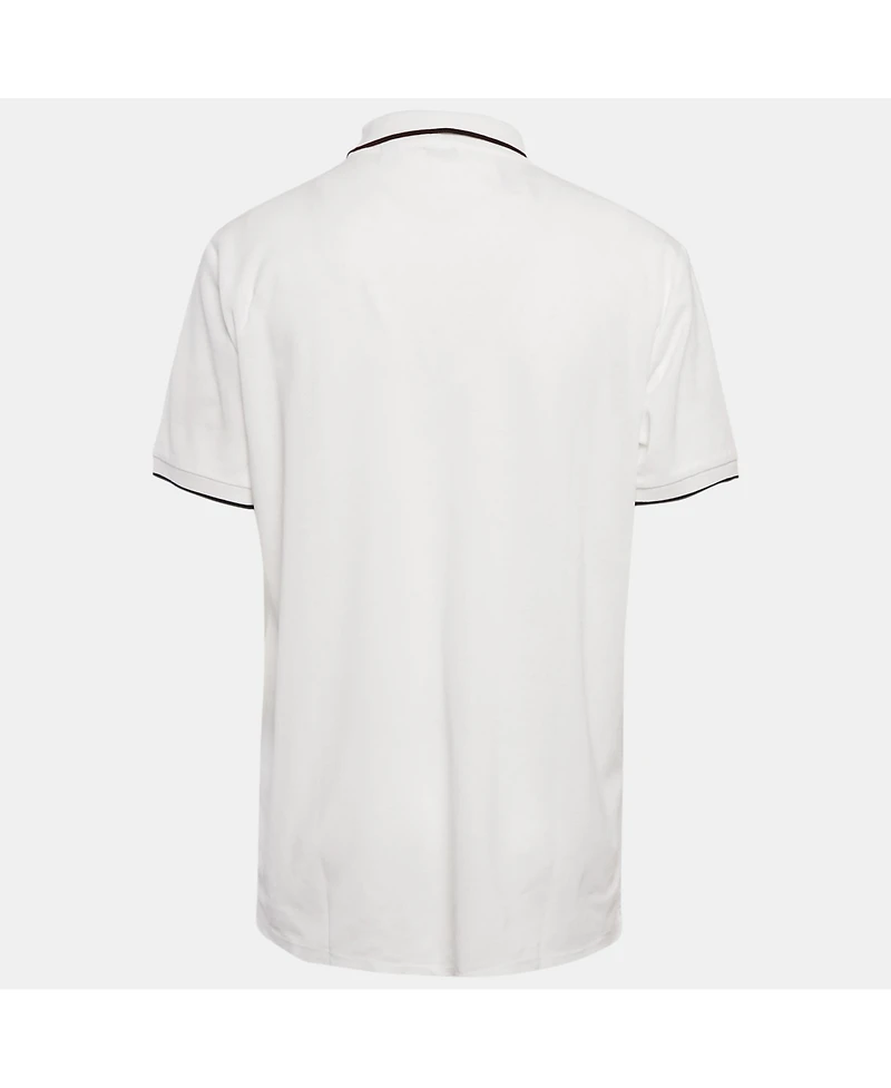 Pre-Owned Burberry Men's Cotton Tb Monogram Pique Polo T-Shirt