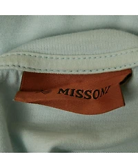 Pre-Owned Missoni Men's Blue Logo Embroidered Jersey T-Shirt