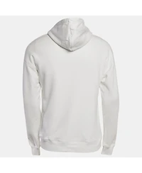 Pre-Owned Moschino Men's Pre-Owned Dolce & Gabbana men Black Floral Flocked Cotton Hoodie