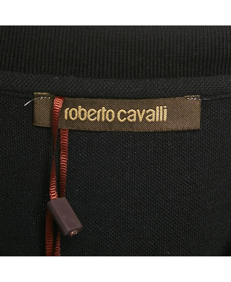 Pre-Owned Roberto Cavalli Men's Logo Embroidered Pique Polo T-Shirt