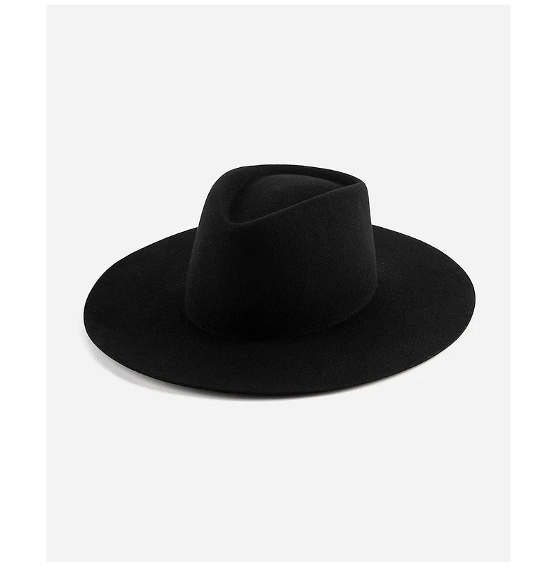 Dakota Wide Brim Felt Hat with Triangle Crown for Stylish Protection