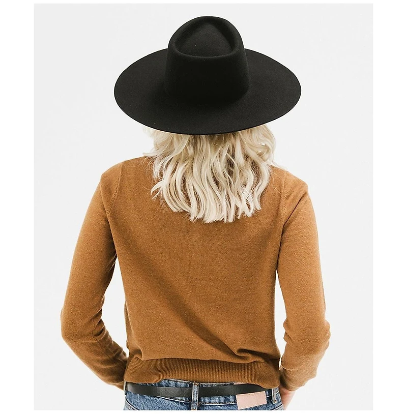 Dakota Wide Brim Felt Hat with Triangle Crown for Stylish Protection