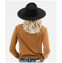 Dakota Wide Brim Felt Hat with Triangle Crown for Stylish Protection
