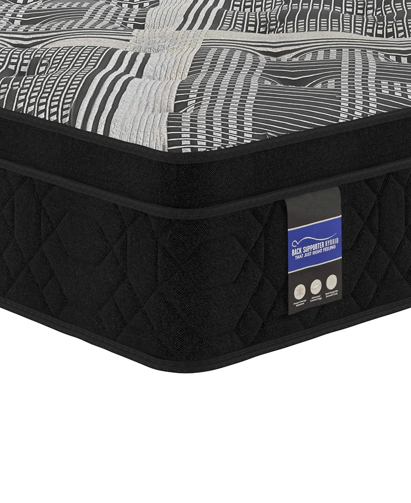 Spring Air Back Supporter Francesca 13.5" Hybrid Plush Euro Top Mattress Set, Full