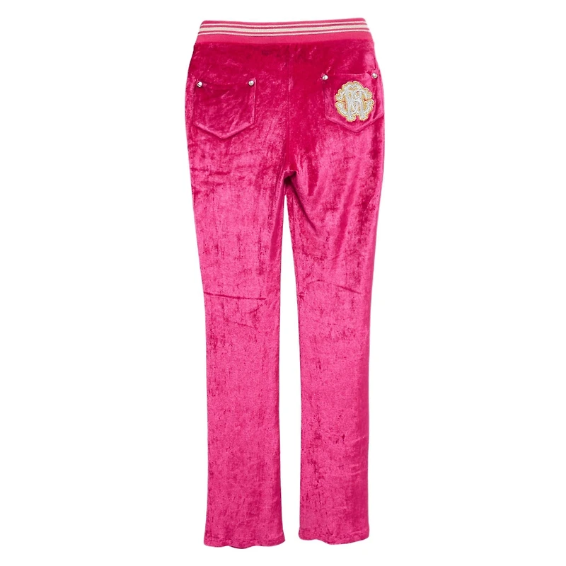 Pre-Owned Roberto Cavalli Women's Embroidered Velvet Knit Pants