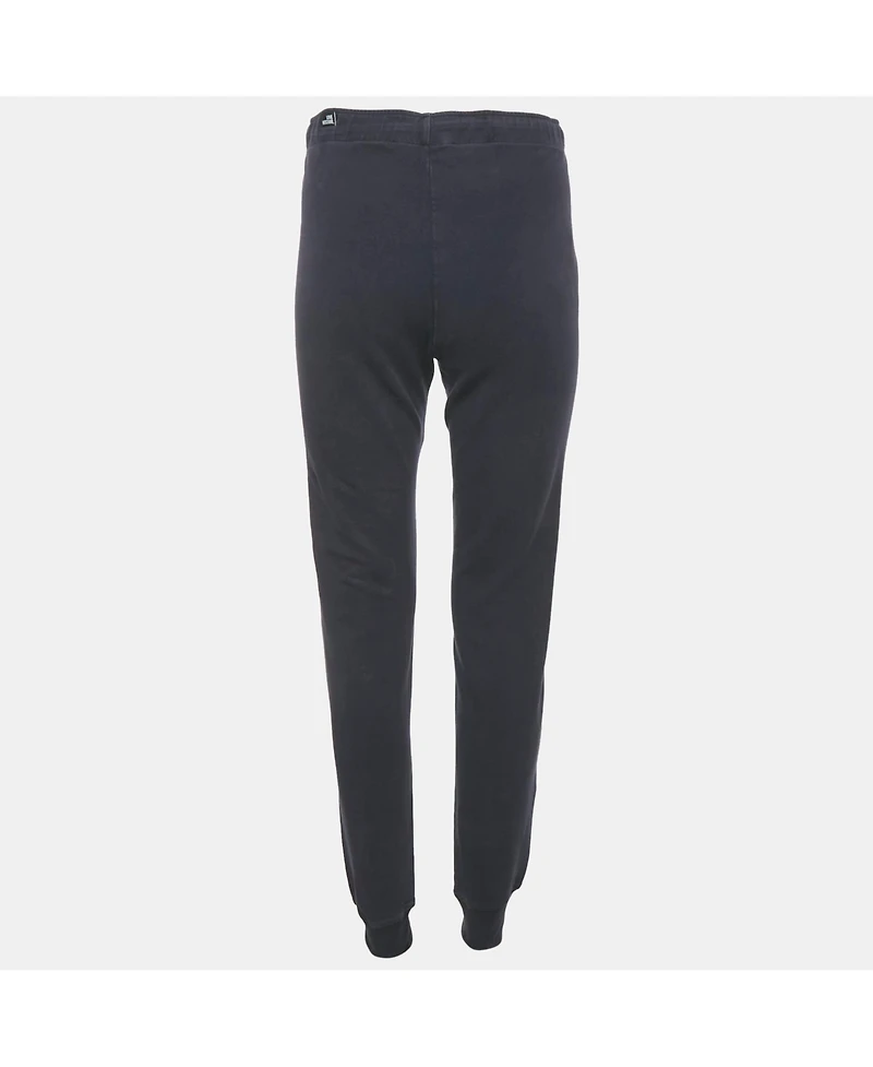 Pre-Owned Love Moschino Women's Love Applique Cotton Knit Sweat Pants