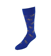 Trafalgar Men's The Winner Jockey and Horse Novelty Mid Calf Mercerized Cotton Sock (1 Pair)
