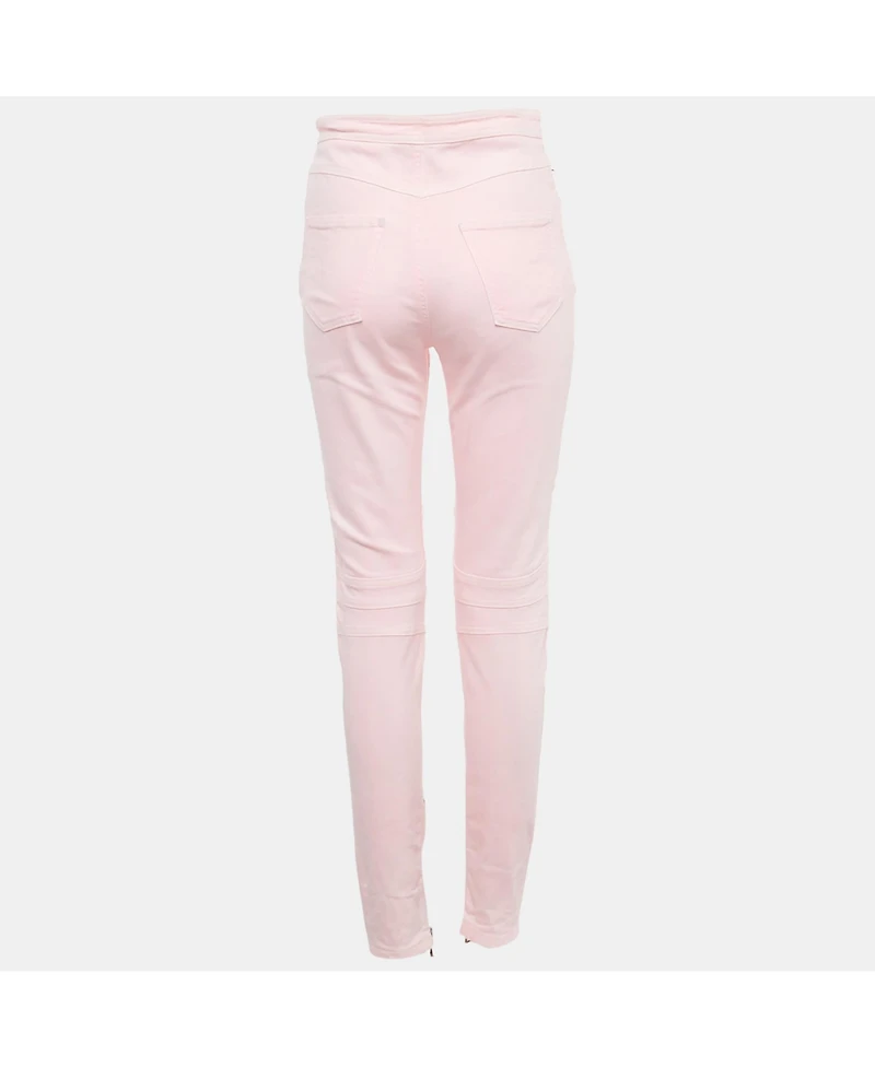 Pre-Owned Balmain Women's Denim Button Detail Jeans