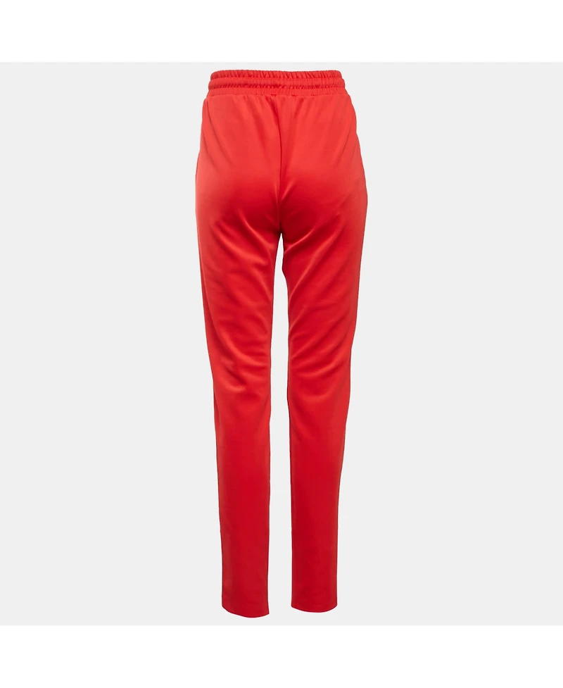 Pre-Owned Love Moschino Women's Red Jersey Track Trouser