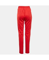 Pre-Owned Love Moschino Women's Red Jersey Track Trouser