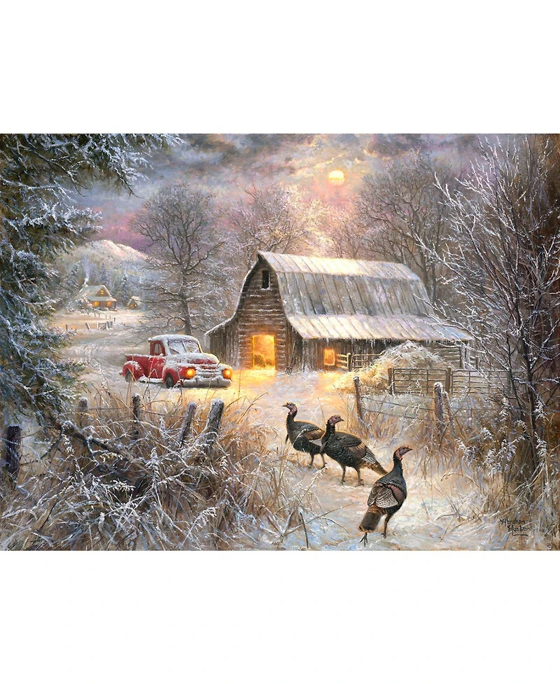 SunsOut Turkey Road 1000 piece Jigsaw Puzzle for Adults Thanksgiving