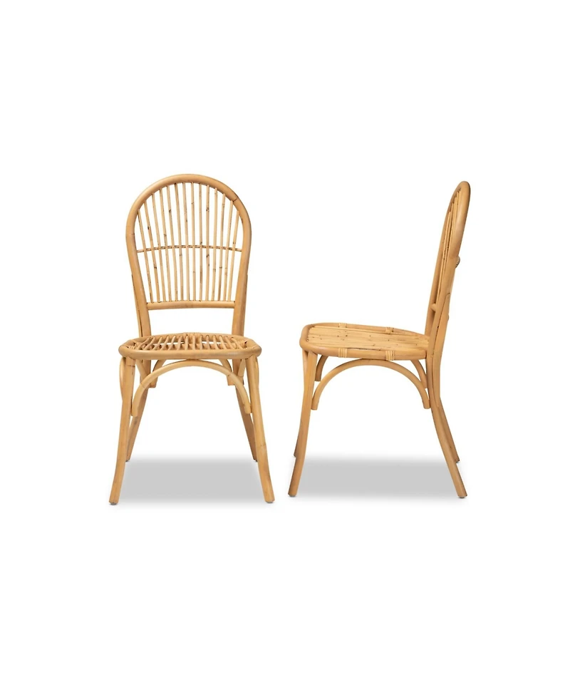 Furniture Wina 2-Pc. Rattan Bohemian Chair Set