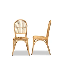 Furniture Wina 2-Pc. Rattan Bohemian Chair Set