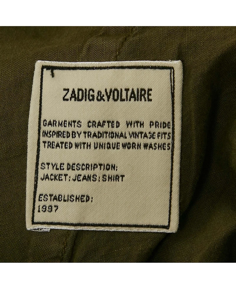 Pre-Owned Zadig & Voltaire Men's Green Cotton Pargo Cargo Pants