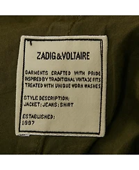 Pre-Owned Zadig & Voltaire Men's Green Cotton Pargo Cargo Pants
