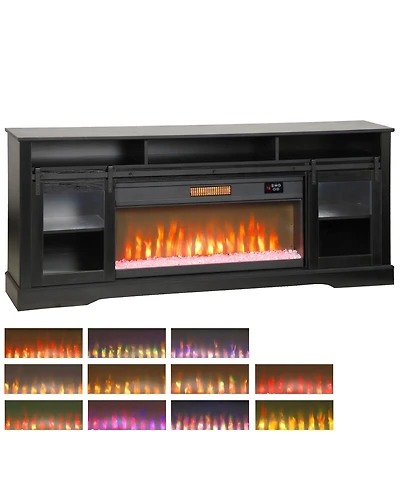 Homcom Modern Electric Fireplace Tv Sd for TVs Up to 80 Inches,