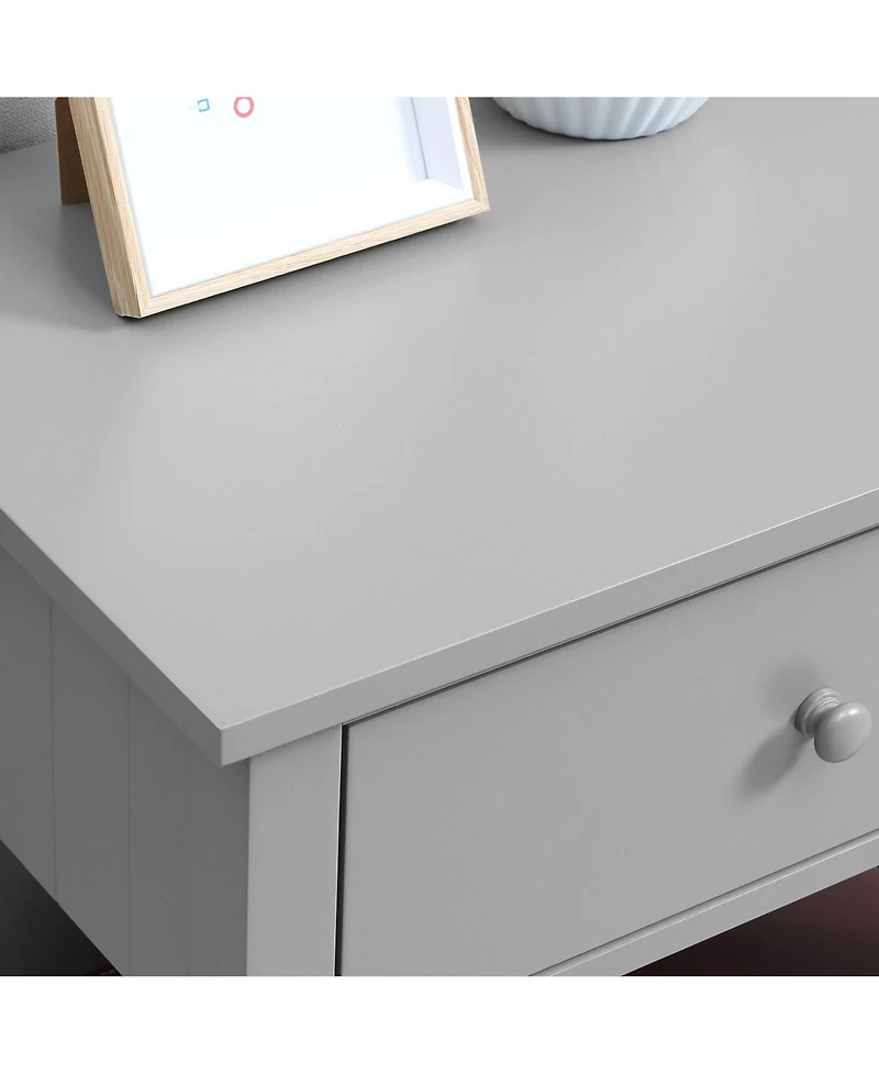 Homcom Nightsd Bedside Table End Table Organizer W/ Drawer Shelf