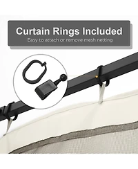 Outsunny 10' x 10' Universal Replacement Mesh Sidewall Netting for Patio Gazebos and Canopy Tents with Zippers, (Sidewall Only) White