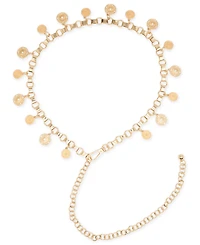 Steve Madden Women's Coin Dangle Chain Belt