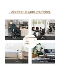 Homcom Computer Desk with 2-Tier Storage Shelves Wood Grain Writing Desk, Natural