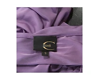 Pre-Owned Roberto Cavalli Women's Lilac Jersey Embellished Logo Scoop Neck Top