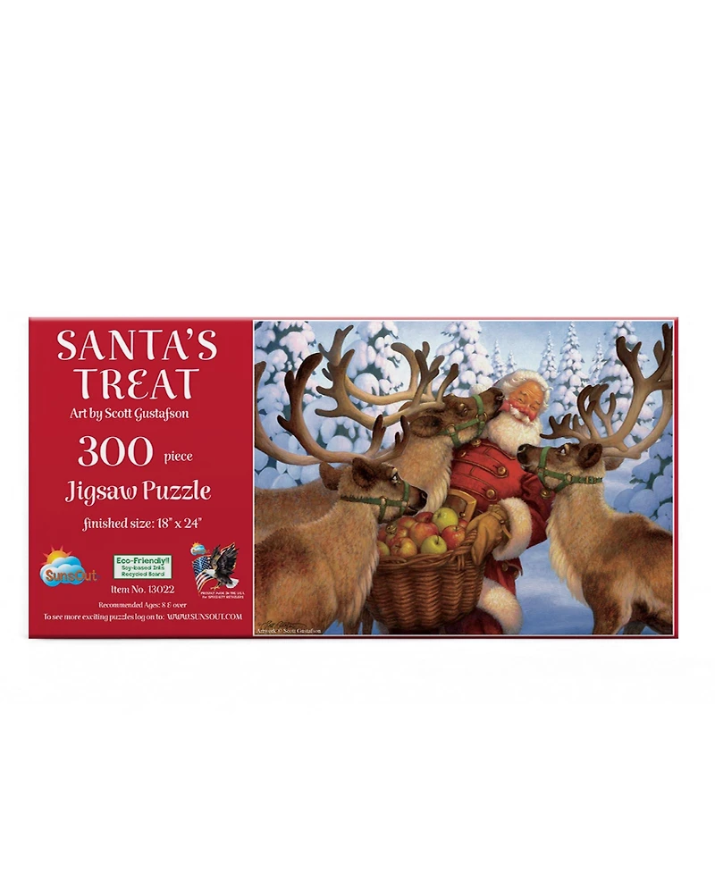 SunsOut Santa's Treat 300 piece Jigsaw Puzzle for Adults Christmas