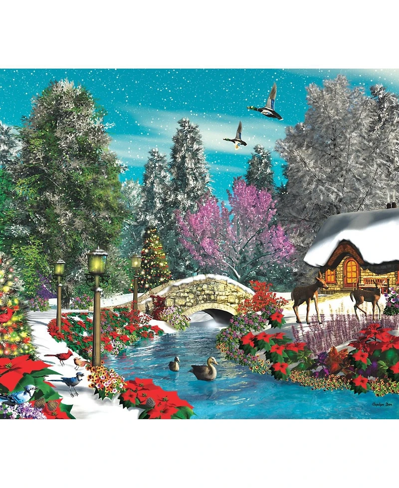 SunsOut Season's Beauty 300 piece Jigsaw Puzzle for Adults Christmas