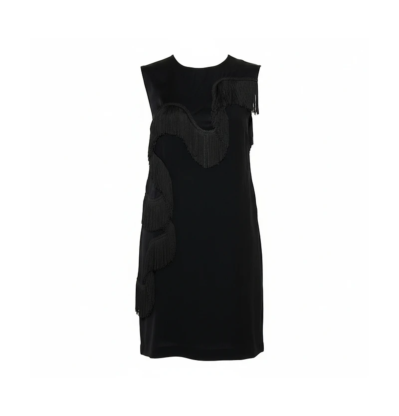 Pre-Owned Stella Mccartney Women's Crepe Fringe Detail Sleeveless Top