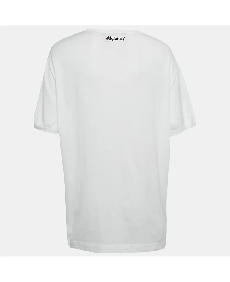 Pre-Owned Dolce & Gabbana Logo Boycott Cotton T-Shirt