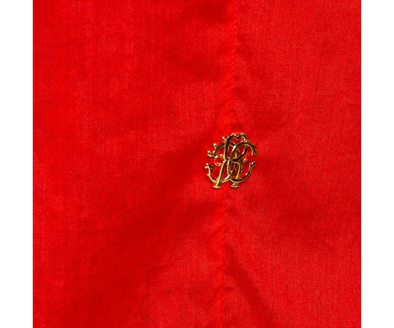 Pre-Owned Roberto Cavalli Women's Cotton Eyelet Lace Detail Blouse