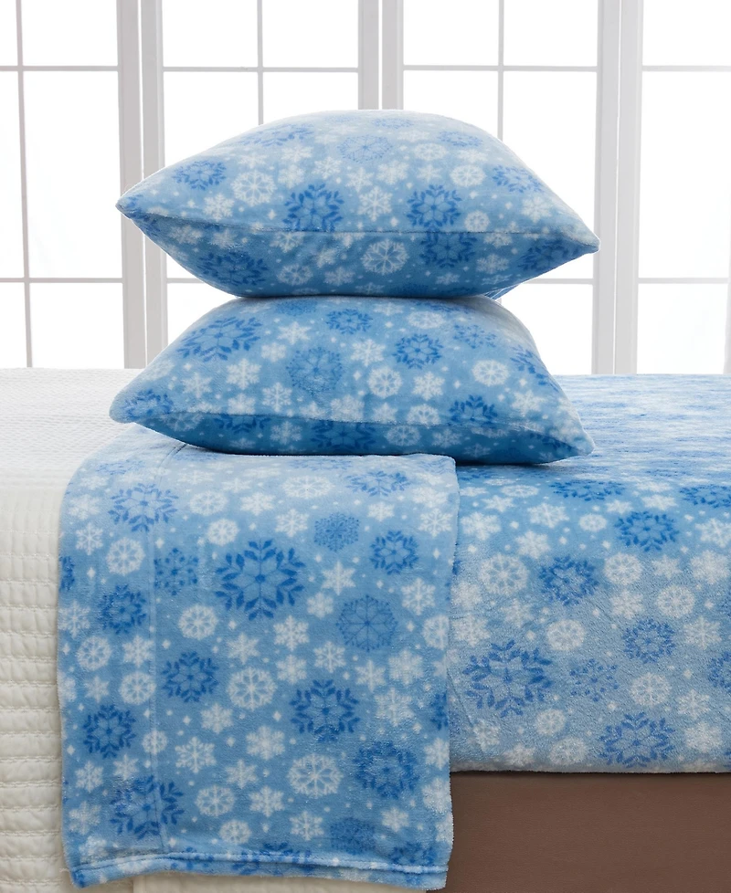 Linery & Co. Ultra-Soft Printed Velvet Plush Sheet Set