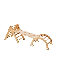 Hongge Pikler Triangle 5-in-1 Wooden Toddler Climbing Set Indoor Gym