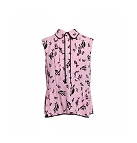 Pre-Owned Marni Women's Crepe Abstract Print Dual Collar Sleeveless Top