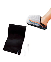 Pursonic Ultimate Heat & Relaxation Duo: Foot Warmer + Xl Heating Pad Bundle