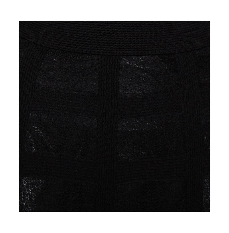 Pre-Owned Alexander Mcqueen Women's Patterned Silk Knit Midi Skirt