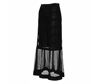 Pre-Owned Alexander Mcqueen Women's Patterned Silk Knit Midi Skirt