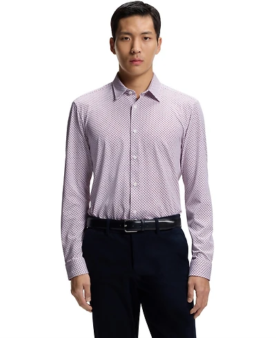 Boss by Hugo Men's Cotton Blend Slim-Fit Dress Shirt