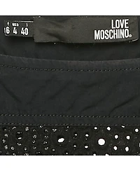 Pre-Owned Love Moschino Women's Black Broderie Anglaise Cotton Mini Dress