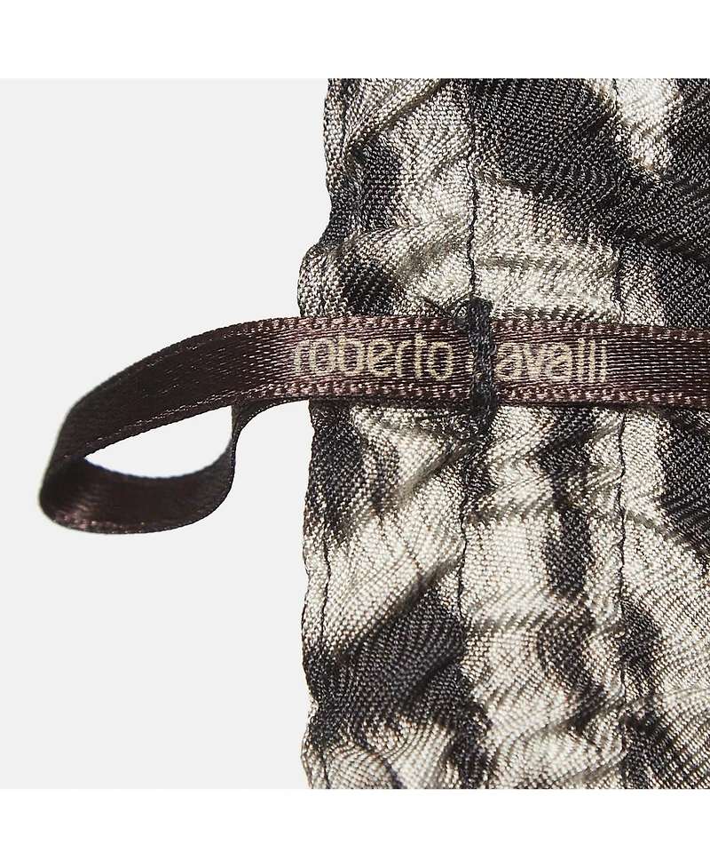 Pre-Owned Roberto Cavalli Women's Leopard Print Silk Drawstring Trousers