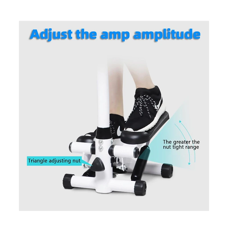 Artudatech Stepper Machine with Handles & Resistance Cords for Low-Impact Full Body Cardio, Features Lcd Display