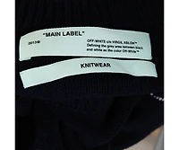 Pre-Owned Off-White Men's Logo Intarsia Knit Distressed Jumper