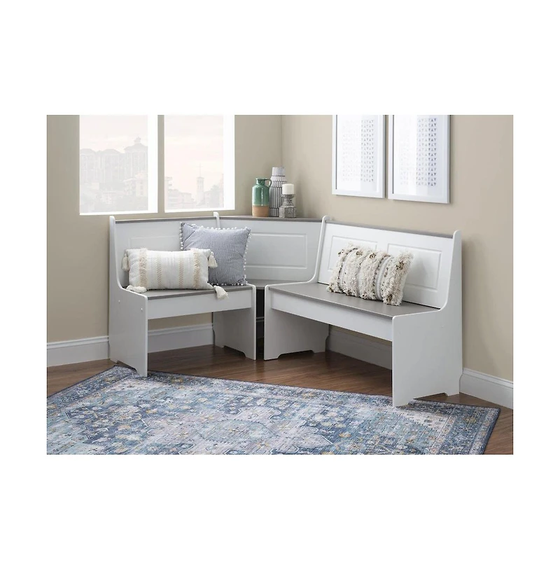 Linon Ardmore Nook White And Gray