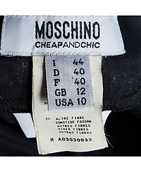 Pre-Owned Moschino Women's Cheap And Chic Black Cotton Tailored Trousers