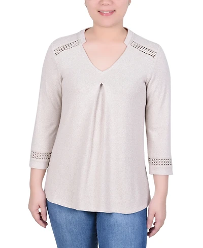 Ny Collection Women's 3/4 Sleeve Swing Tunic Top