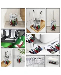 Clara Clark 22-Piece Complete Holiday Bathroom Accessory & Bathrug Set with Shower Curtains