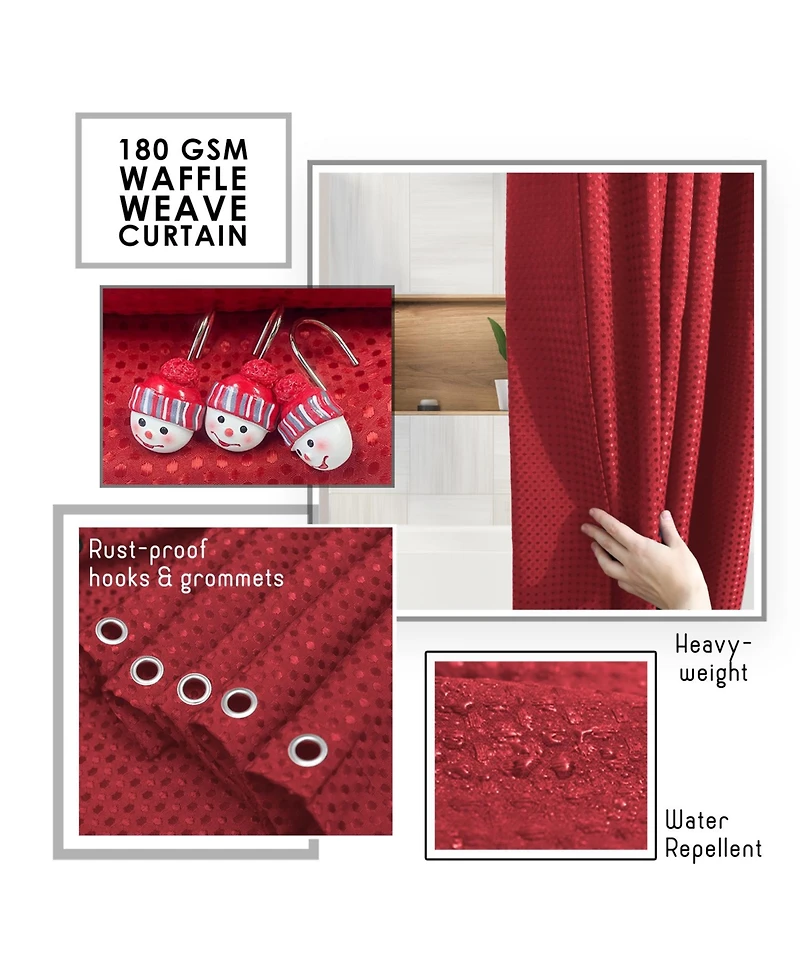 Clara Clark Complete Holiday Bathroom Decor & Accessory Set with Shower Caddy Set