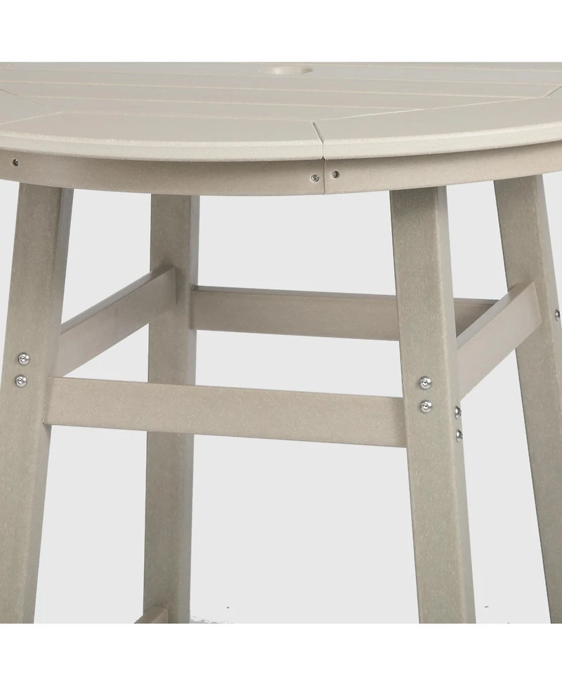 WestinTrends Outdoor 35" Hdpe Round Patio Bar Height Table