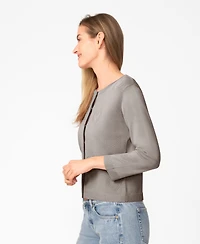 Melissa Paige Women's Heart Stitch Button Cardigan Sweater