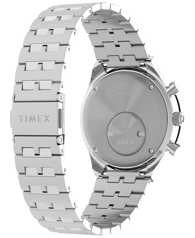 Timex Men's Analog Silver-Tone Stainless Steel Watch, 40mm